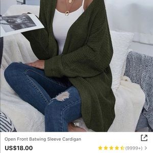 NEVER WORN-  olive green cardigan